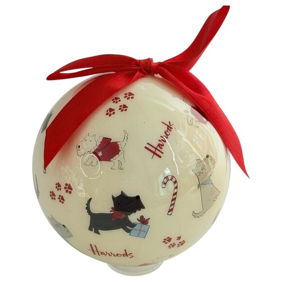 Westie west Highland Terrier Dog Harrods Decoupage Christmas Ornament Holiday - Picture 1 of 7